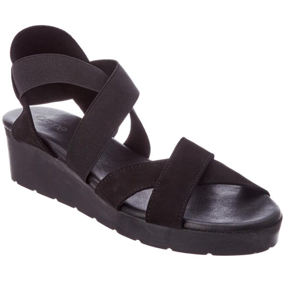 Arche Malyak Wedge Sandal Black - Size 39 EU / 8 US - Fair Condition